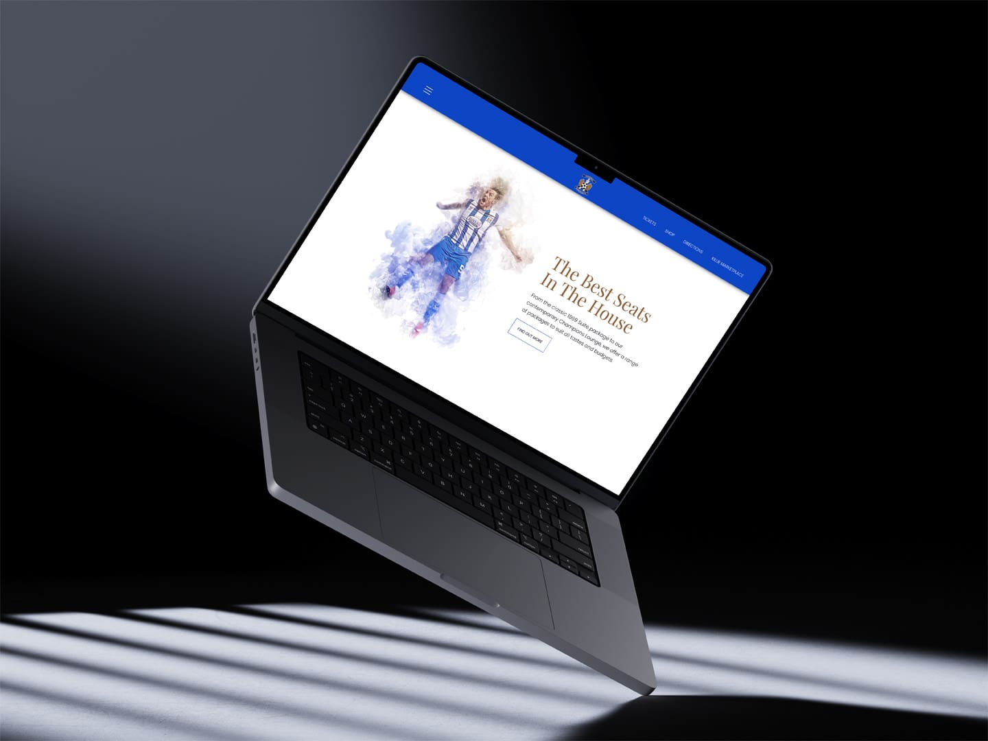 MacBook Pro laptop illustrating the Kilmarnock Football Club website