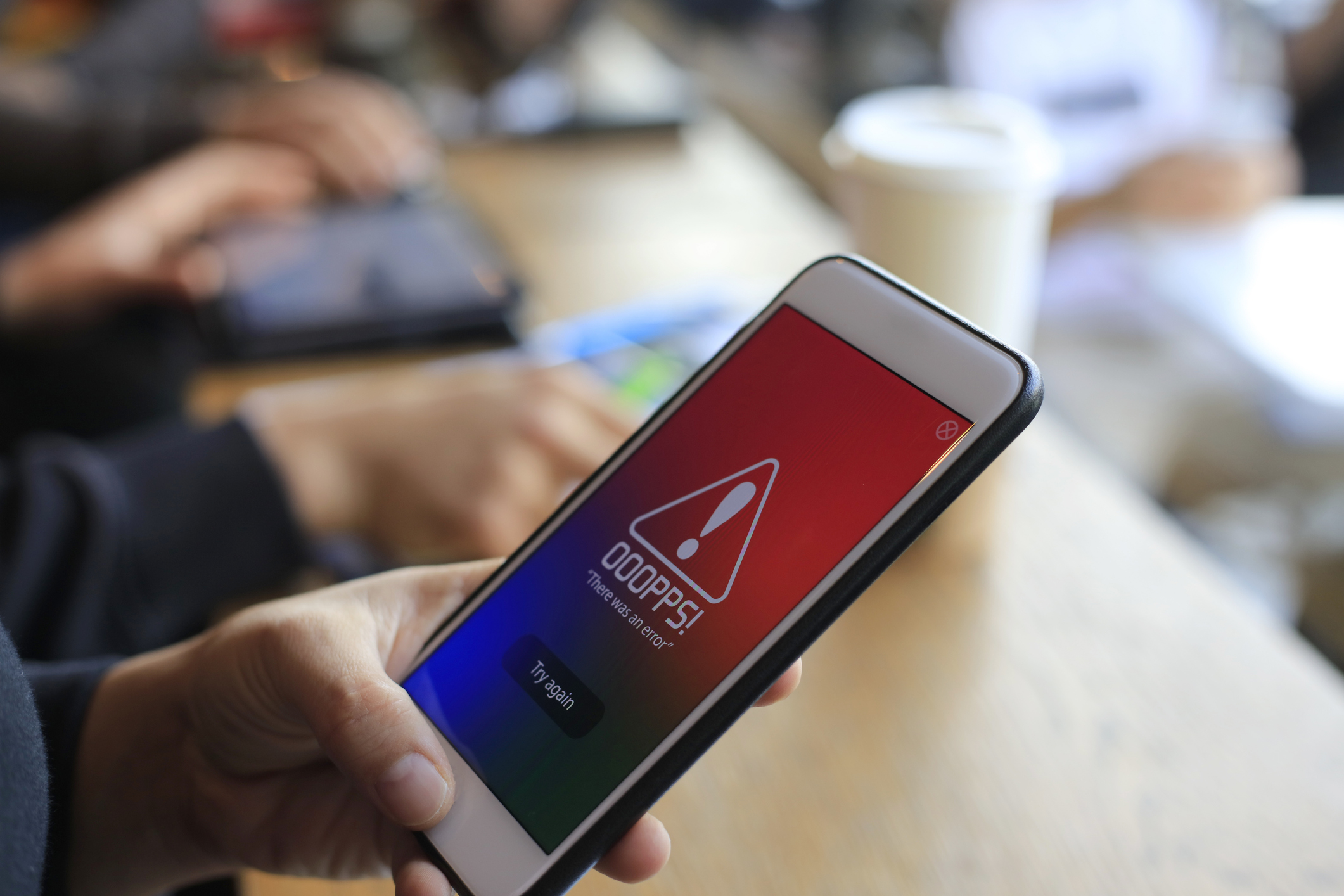 Error Page Screen on Smartphone
